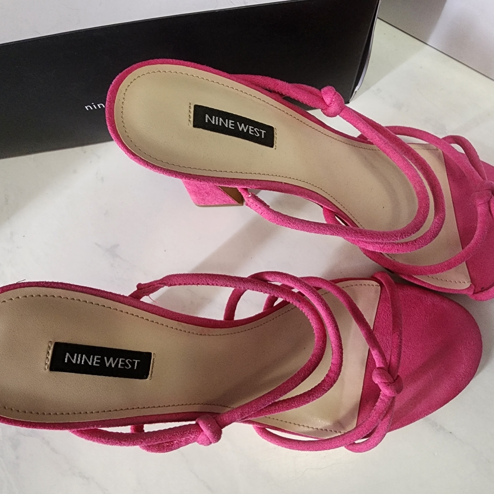 Nine West Fuchsia Strappy Heels - Picture 2 of 4